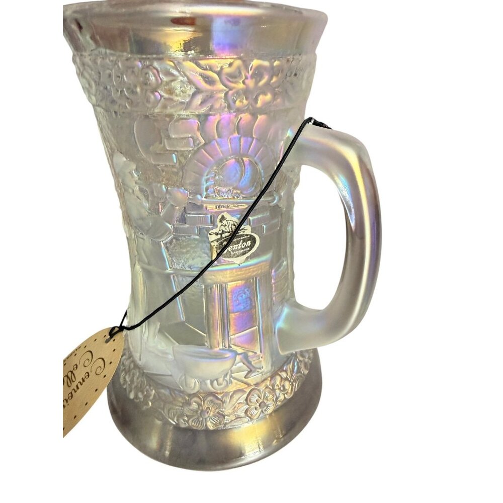 Fenton Carnival Glass Blacksmith glass blower Mug Tankard 29/1500 Ltd Ed - Picture 12 of 16